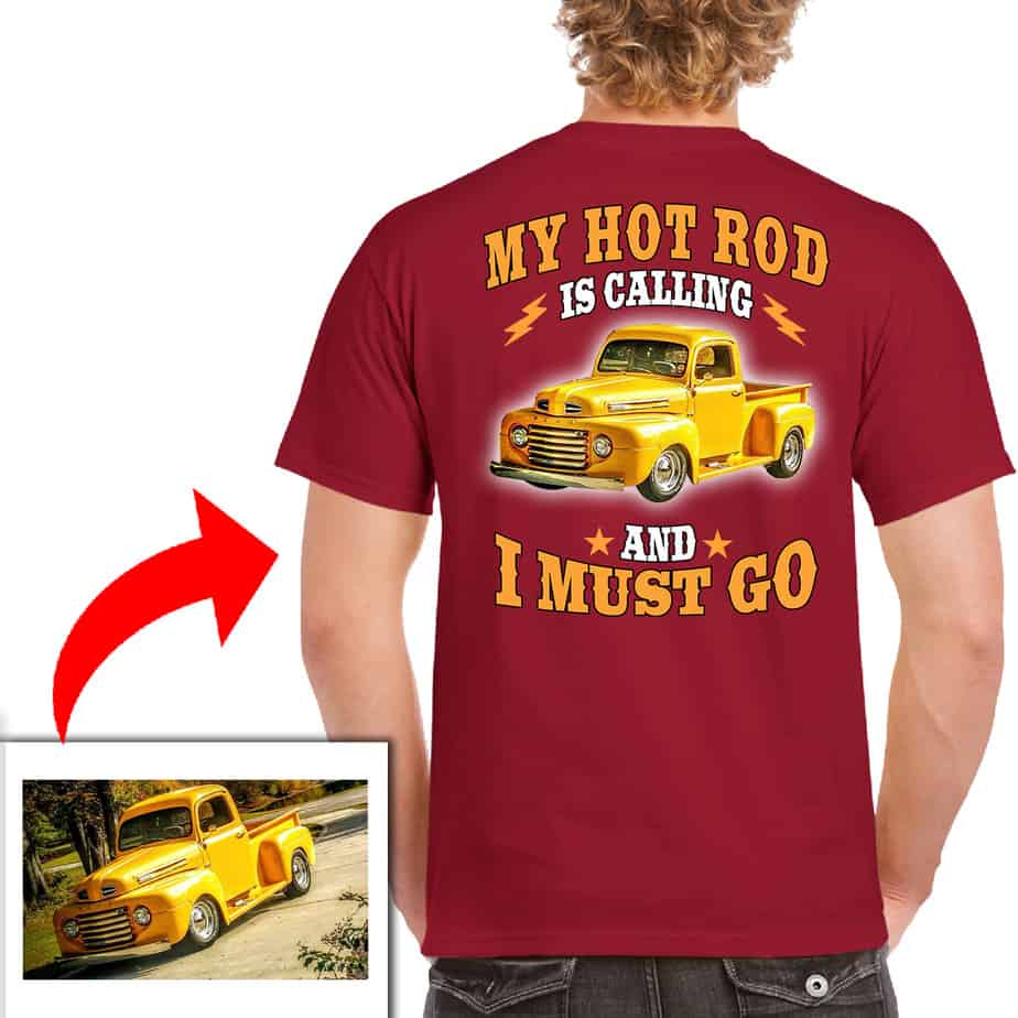 Hot Rod Custom T Shirt On The Back Hot9 Kool Kool