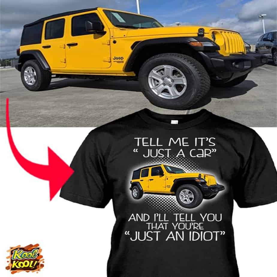 Jeep Custom Tshirt On The Front (JEE2) KoolKool