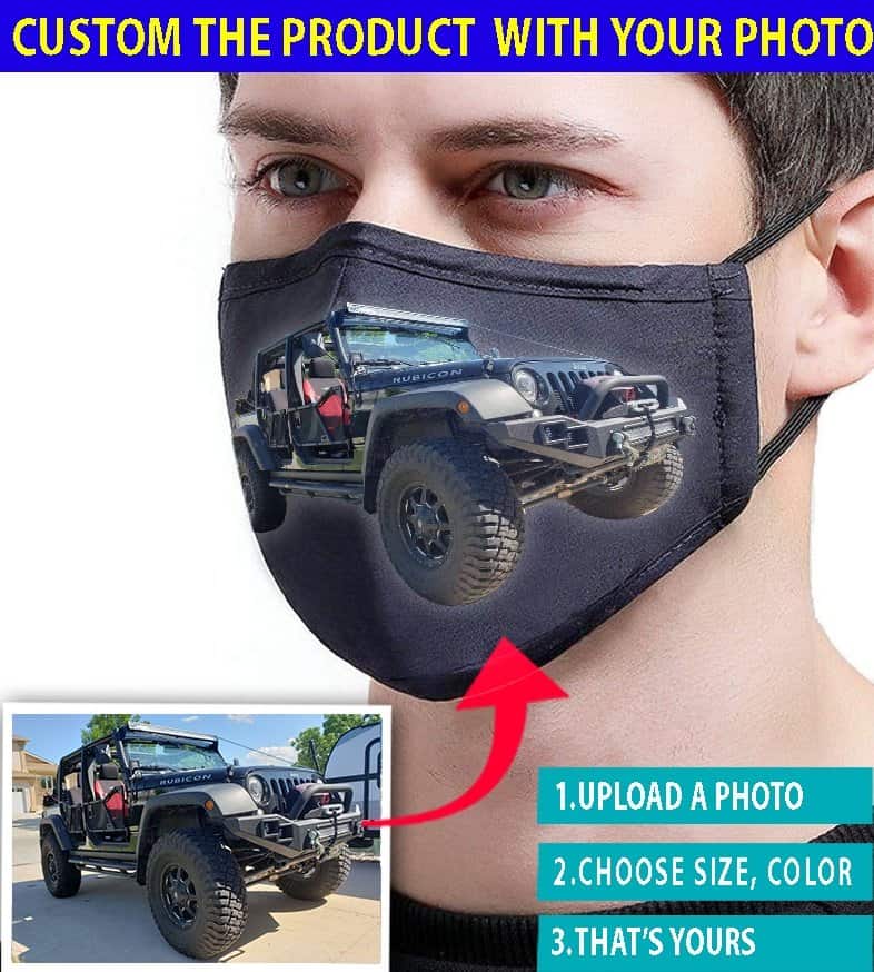 Jeep Personalized Photo Cloth Mask KoolKool