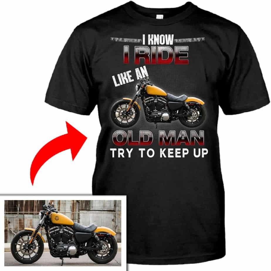 Biker Custom Photo T-shirt (CA63) – Kool-Kool