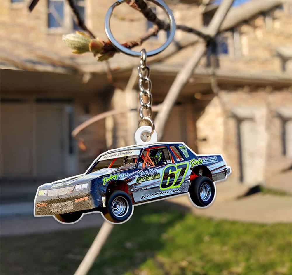 Mid Ohio Raceway Keychain Dirt Track Racing Personalized Keychain, Dirt Track Racing custom photo ...