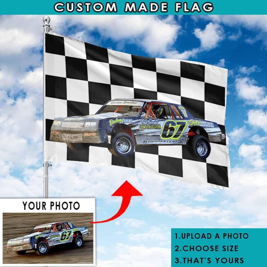 Junk Racing Flag Personalized Photo Dirt Track Racing Checkered Flag – Kool-Kool