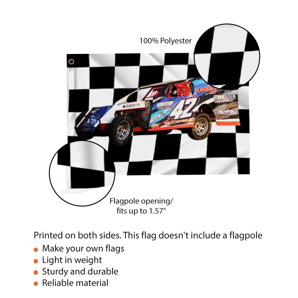 Personalized Photo Drag Racing Checkered Flag – Kool-Kool