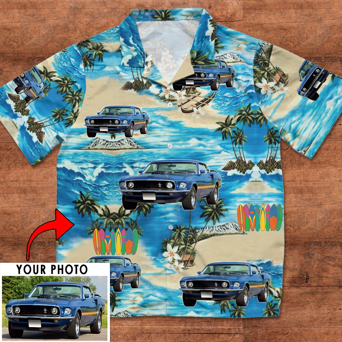 Car hawaiian shop shirt