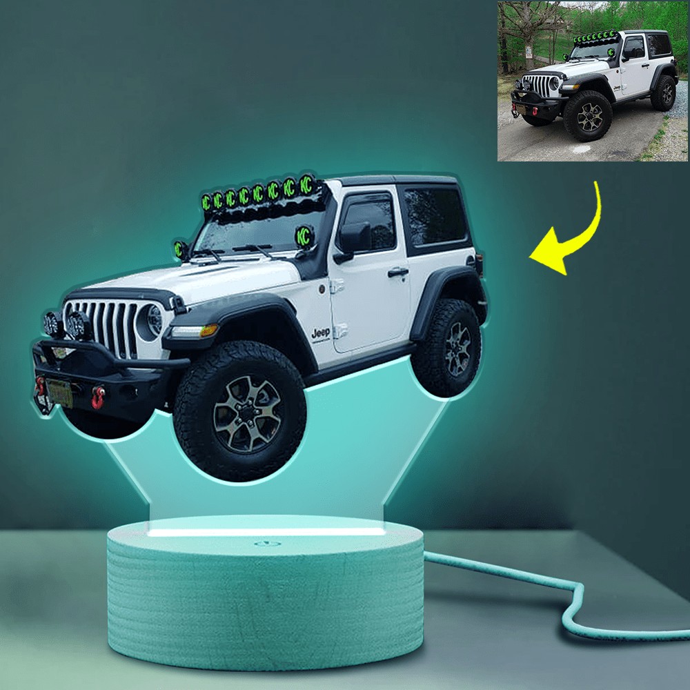 Personalized Photo Printed 4×4 SUVs Jeep Night Light (Mcnig2) KoolKool