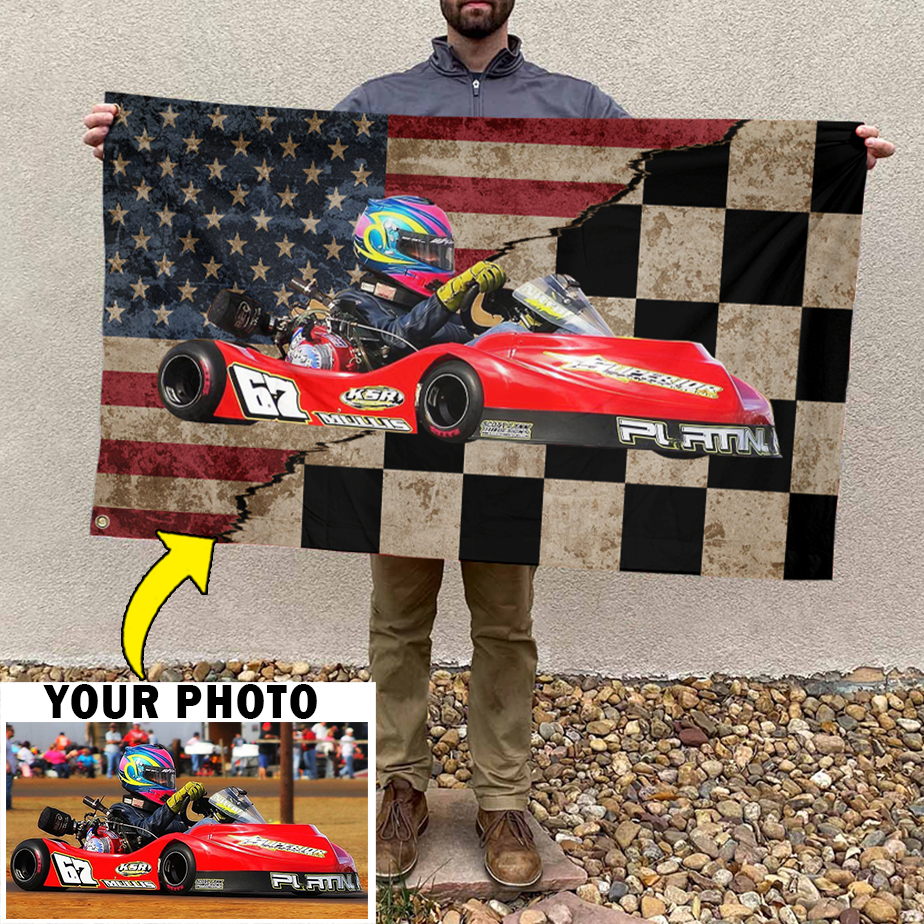 Track House Racing Flags Dirt Track Racing Personalized Photo House Flag (Mixed) – Kool-Kool