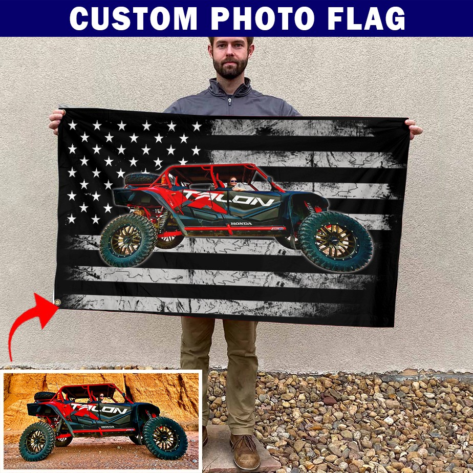 Personalized Photo OffRoad UTV RZR American Flag KoolKool