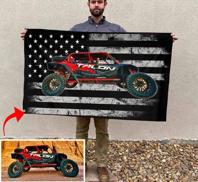 Personalized Photo Off-Road UTV RZR American Flag – Kool-Kool
