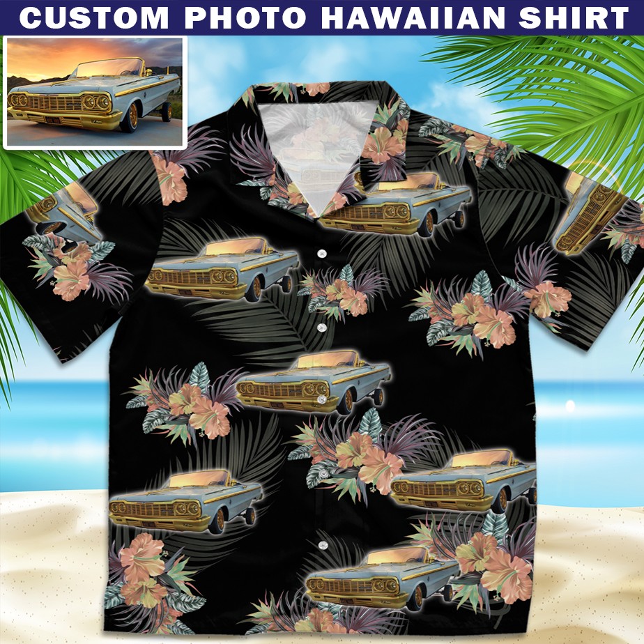 Classic Car Personalized Hawaiian Shirt With Upload Images