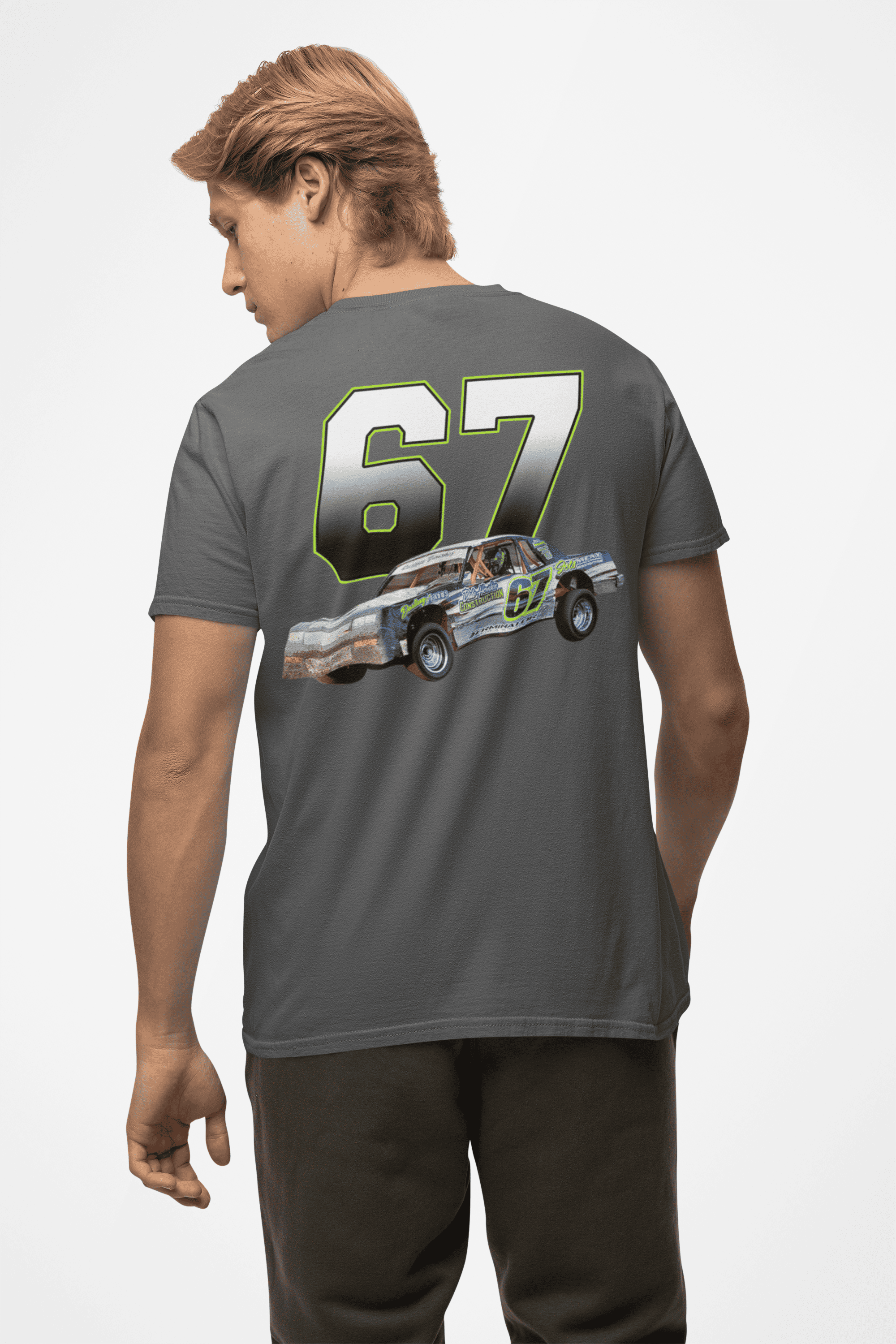 Dirt Track Racing Personalized Photo & Number T-shirt (BK311