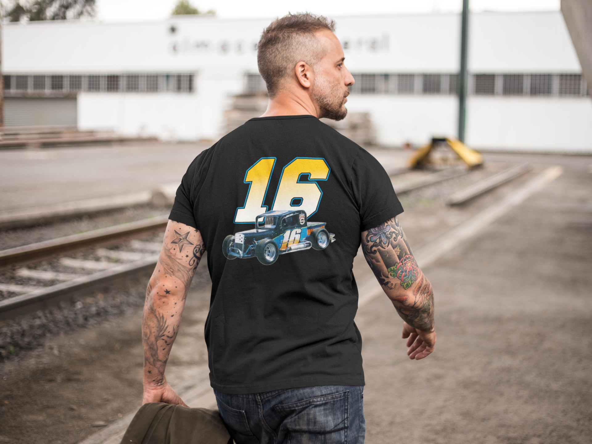 Dirt Track Racing Dirt Go kart Personalized Photo&Number T-shirt