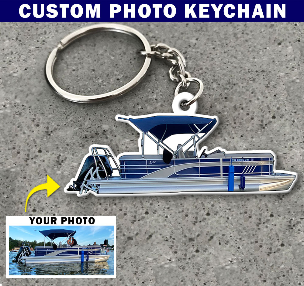 Boat Personalized Photo Keychain KoolKool