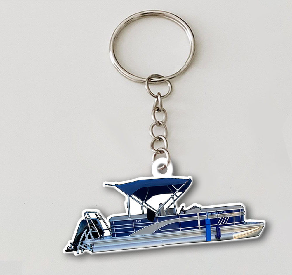 Boat Personalized Photo Keychain KoolKool