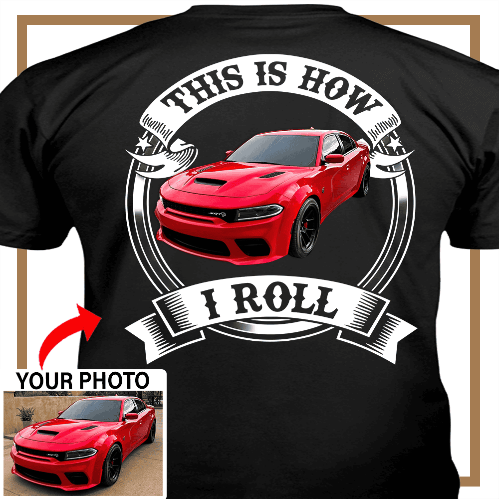Muscle Car Dodge Challenger Custom Photo T-shirt, Dodge