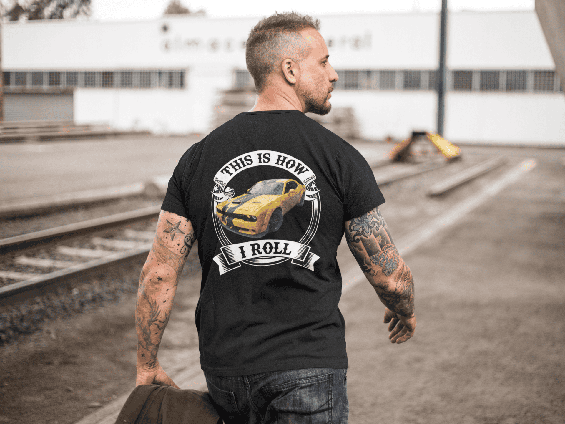 Muscle Car Dodge Challenger Custom Photo T-shirt, Dodge