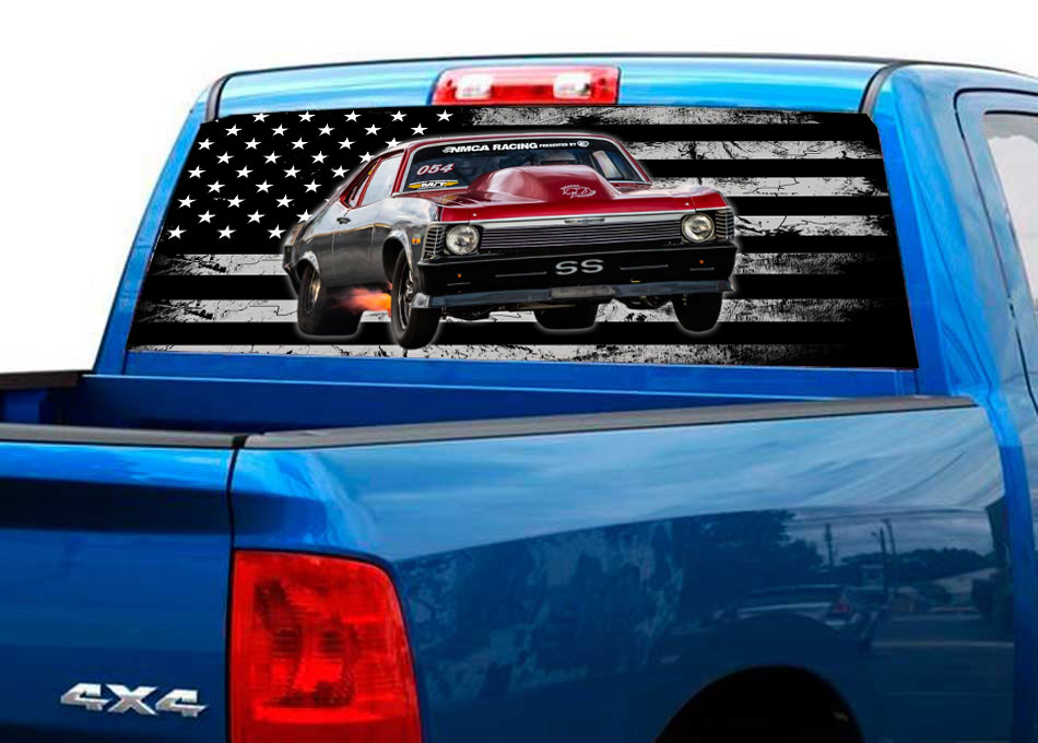 Drag Racing Personalized Car/Truck Rear Window Vinyl Decal