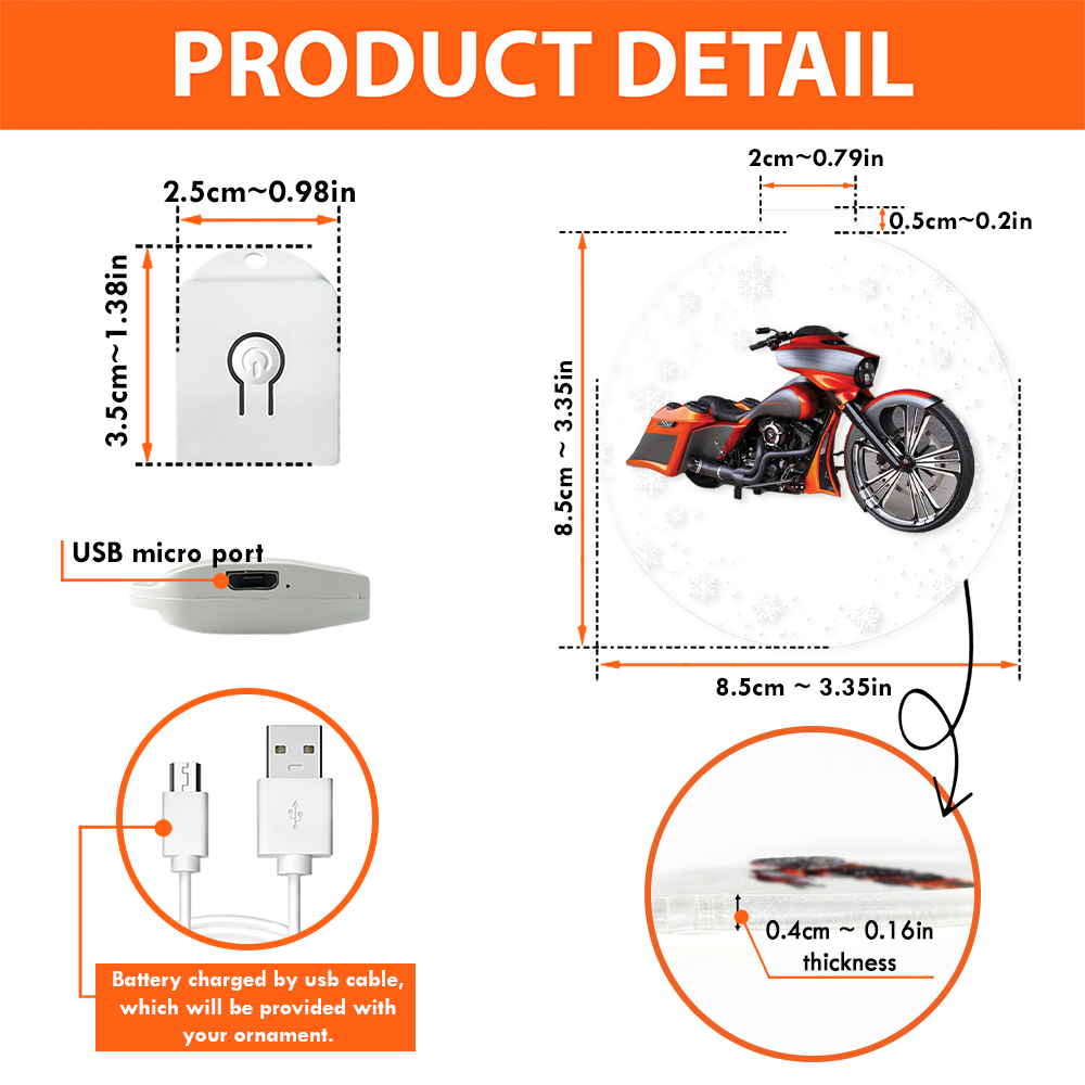 Personalzed Bker Ornaments, Custom Bcycle Ornament, Stockng Gfts