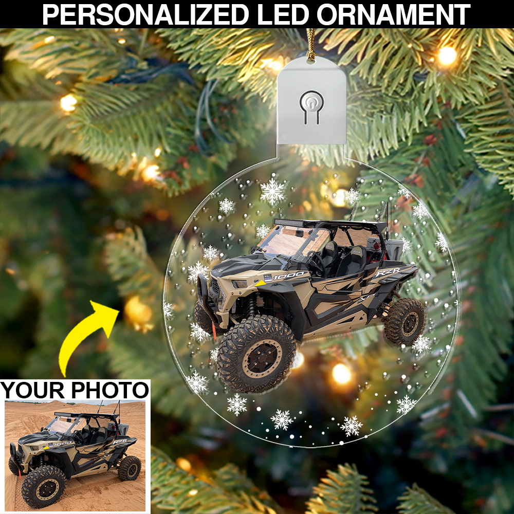 Personalized Photo Side by side off-roading Led Ornament, SxS