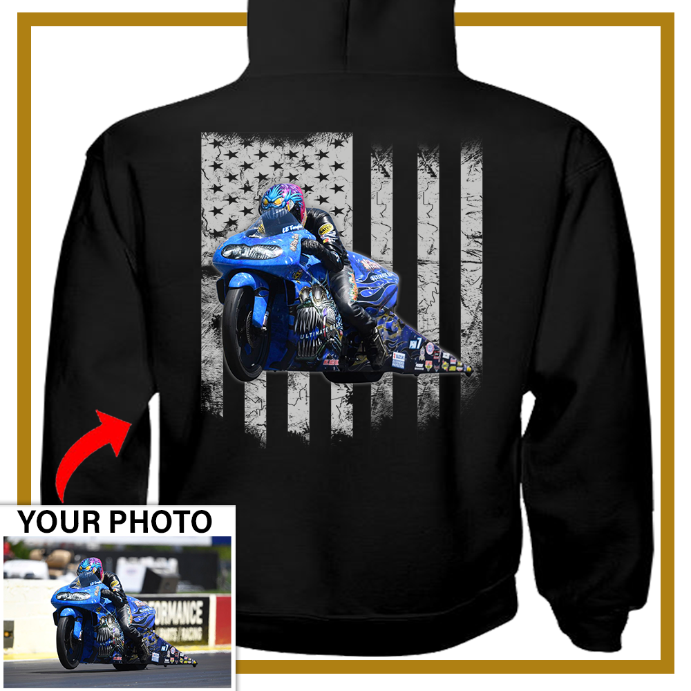 Drag Racing Made In USA Heavyweight Sport Lace Hoodie