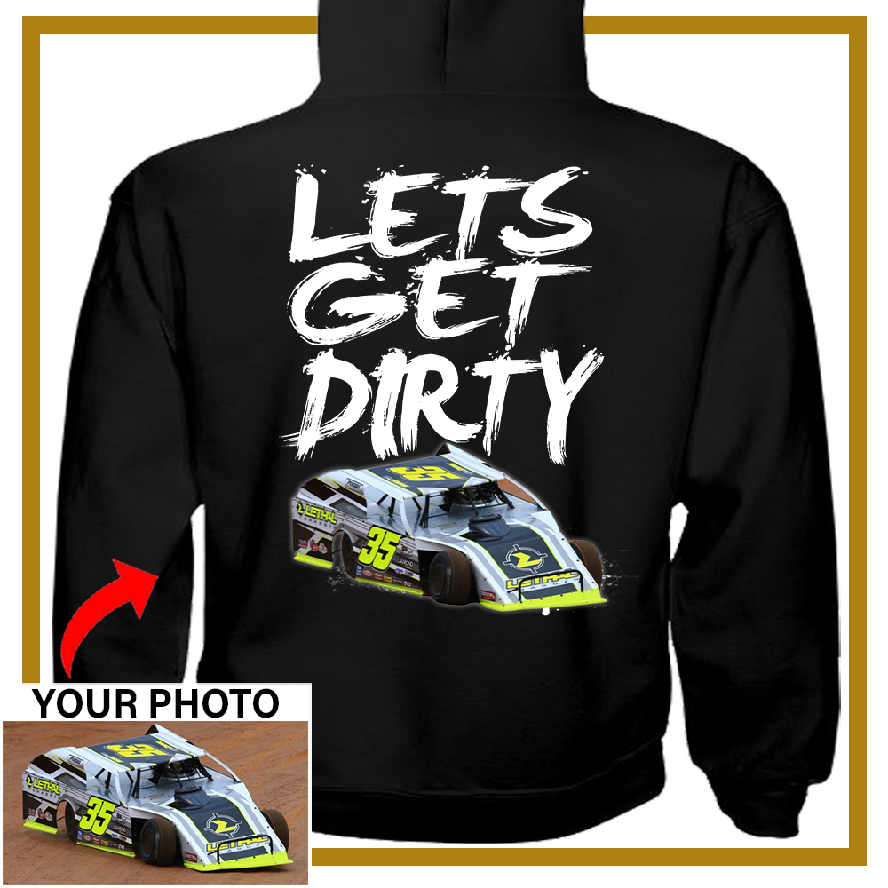 Sweatshirt Back Racing Graphics Dirt track Racing Lover Custom Photo Hooded Sweatshirt Print (RZR6 ...
