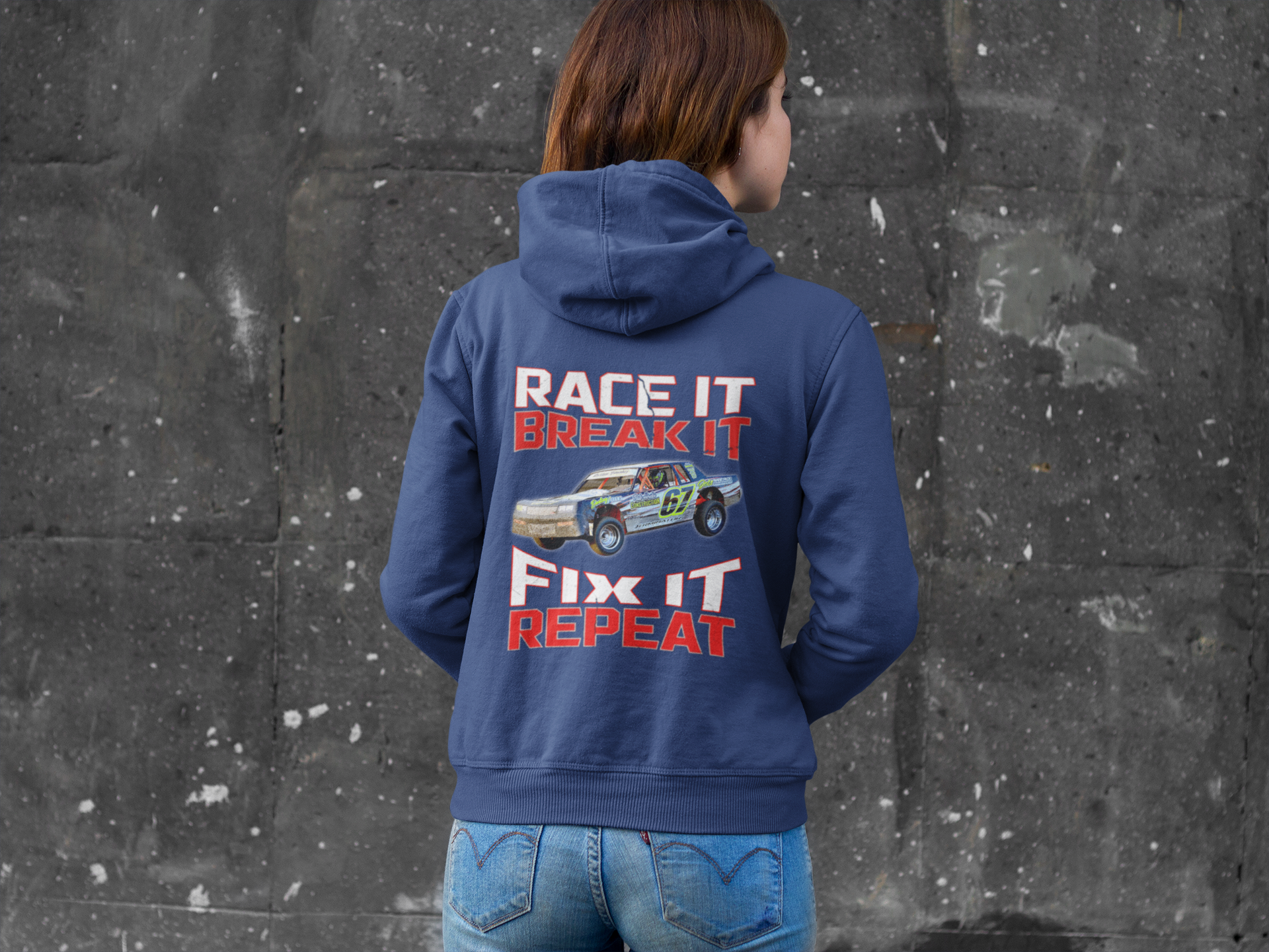 Sweatshirt Back Racing Graphics Dirt track Racing Lover Custom Photo Hooded Sweatshirt Print (Dir2 ...