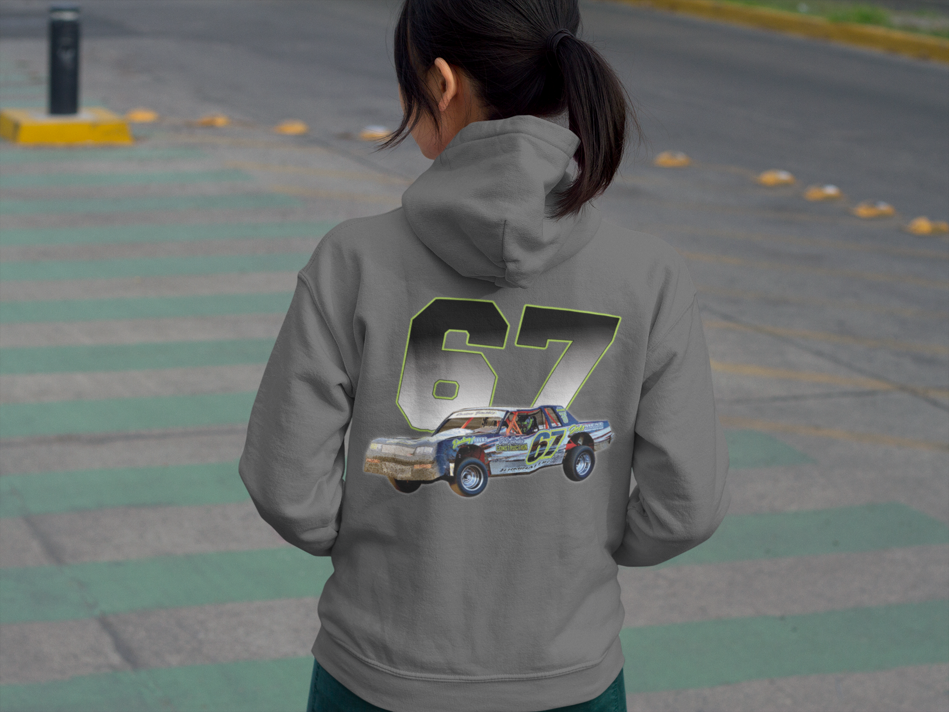 Dirt track Racing Lover Custom Photo Hooded Sweatshirt Print