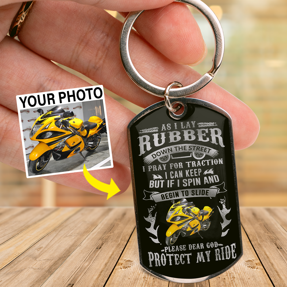 Motorcycle Quotes Keychains Motorcycle Personalized Photo Stainless Steel Keychain, Motorcycle ...