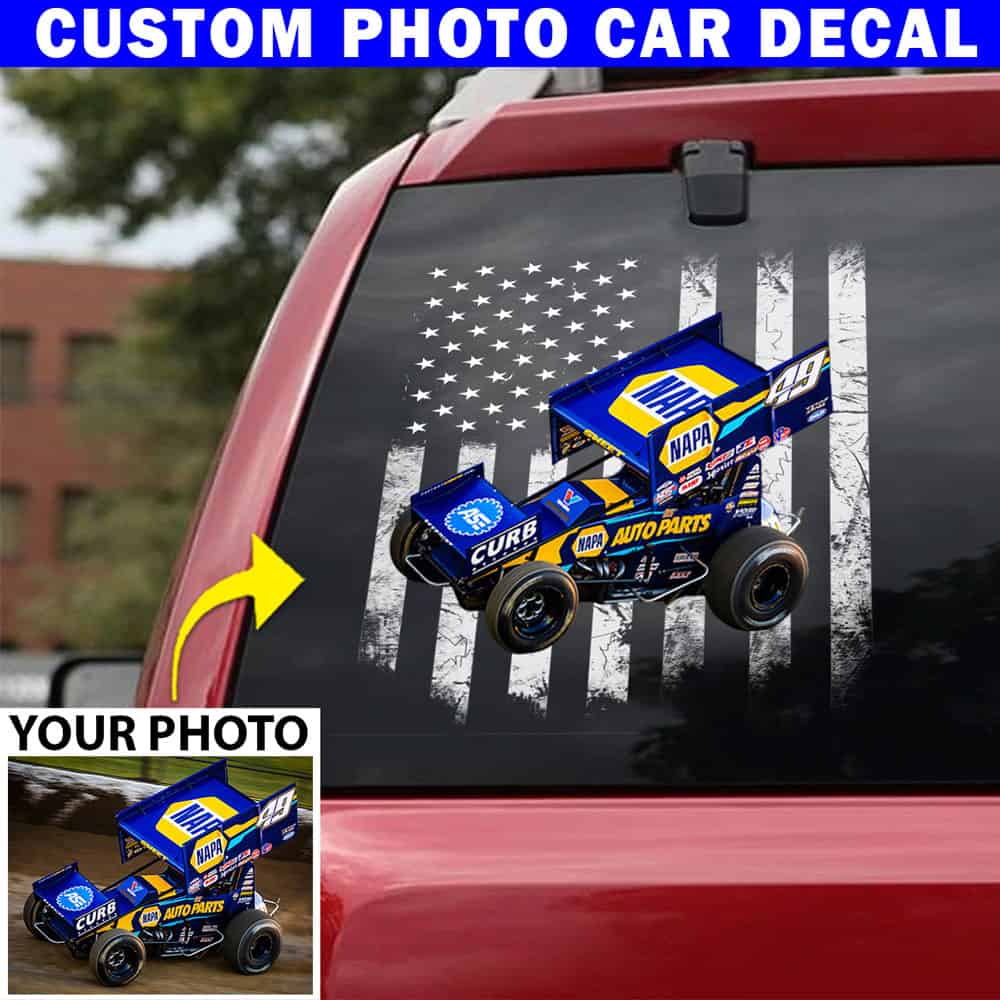 Dirt Track Racing Personalized Transparent Vinyl Car Decal (BK5) – Kool ...