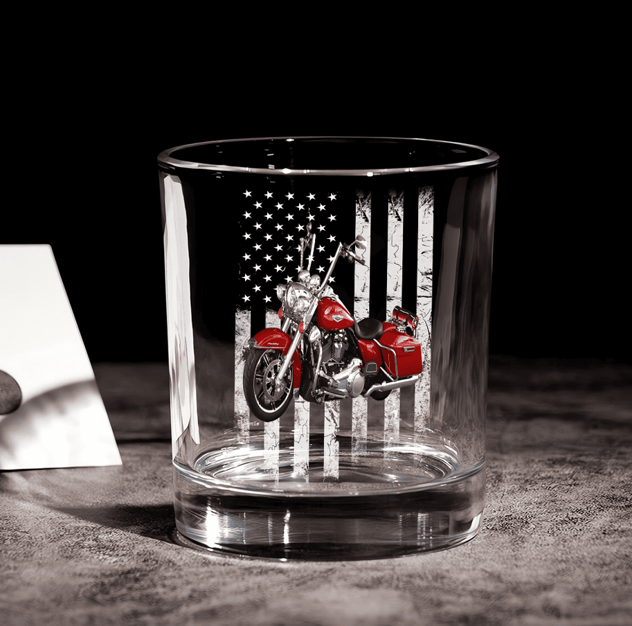 Personalized Photo Motorcycle Wine Glass, Gift ideas for Biker (BK5)   Kool-Kool