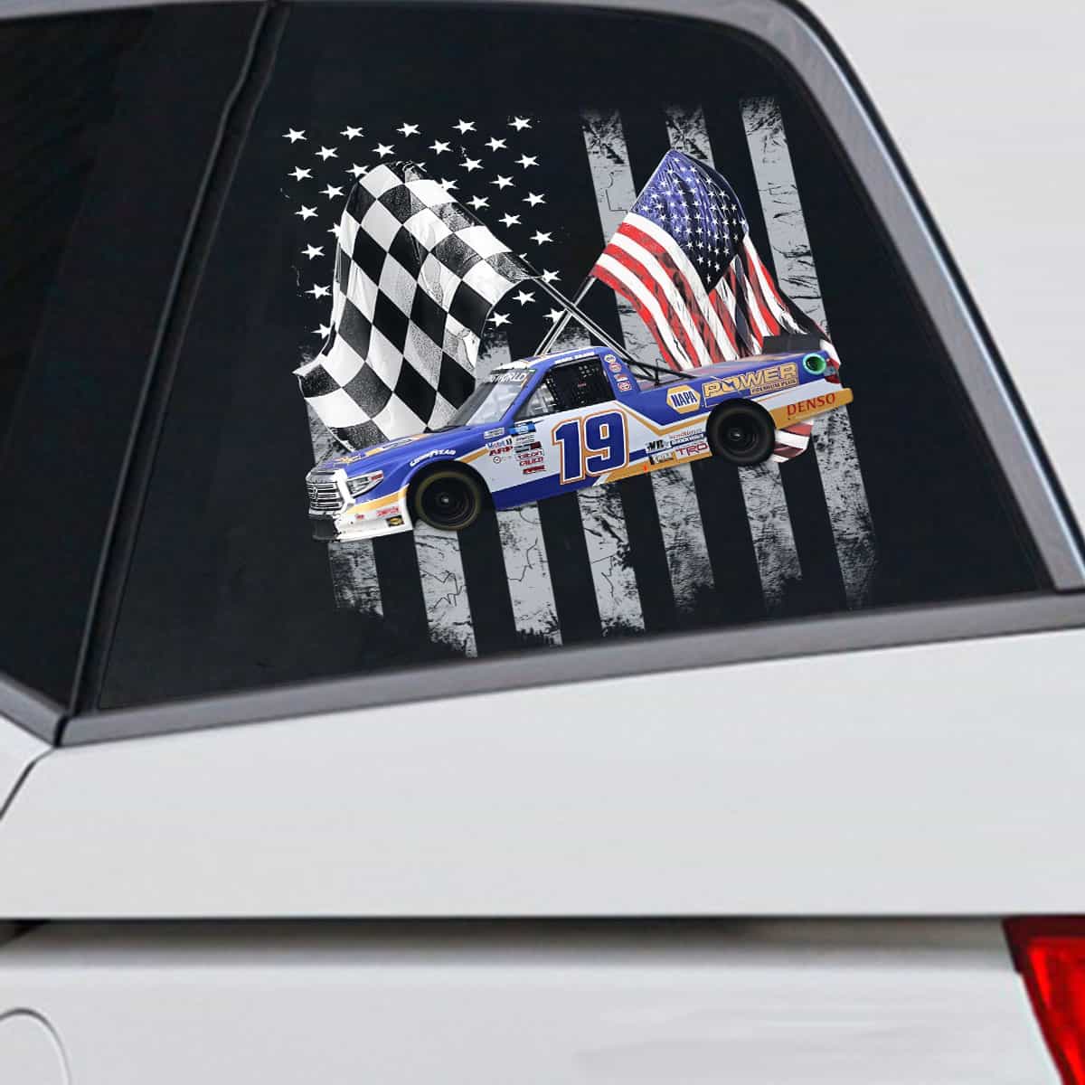 Camping truck racing Personalized Transparent Vinyl Car Decal, Camping ...