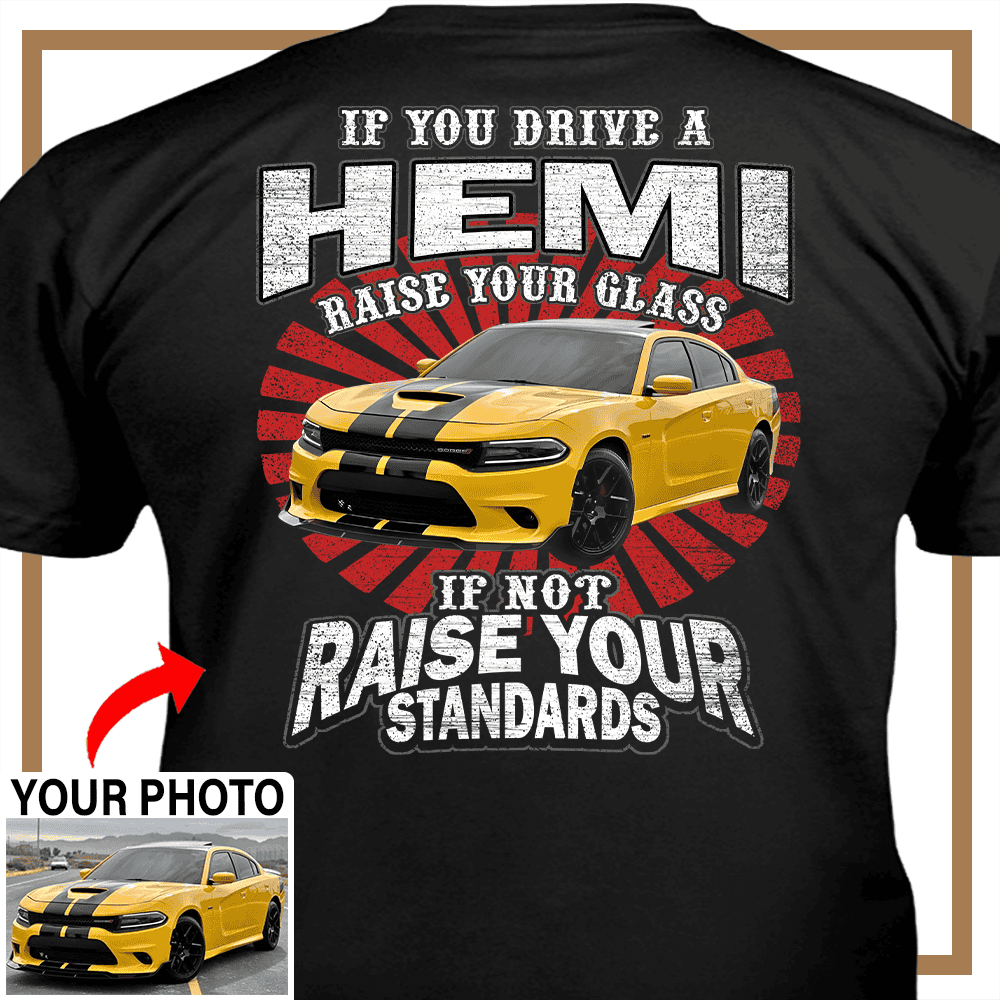 Personalized Dodge Challenger T-shirt, Dodge Charger Custom photo